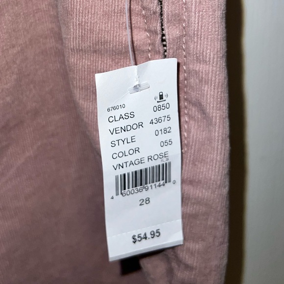 Long low rise rose flare corduroy pants - Picture 2 of 3